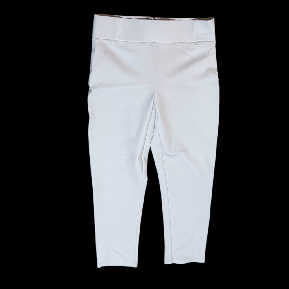 Max Mara Leisure Easytravel Slim Fit Trousers Ivory White‎ Stretch office Pants